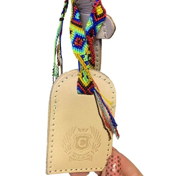 Consuela Snakeskin Print Tote Bag With Detachable Multicolor Strap & Braided Acc - Picture 4 of 7
